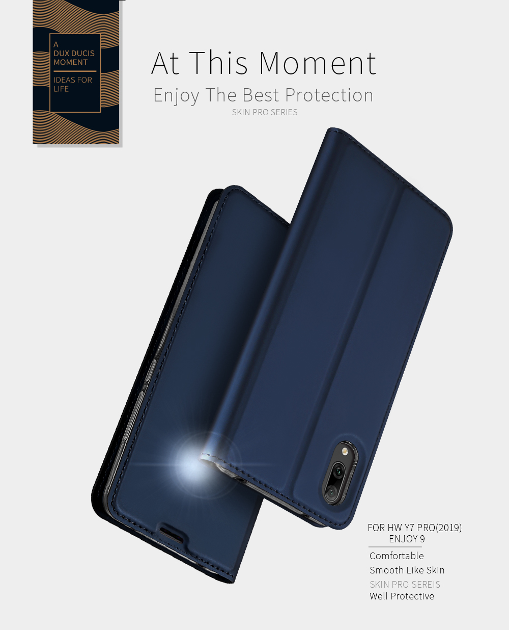 เคส Huawei Y7 Pro (2019) #เคสฝาพับ DUX DUCIS Skin Pro Series คุณภาพดีราคาถูก