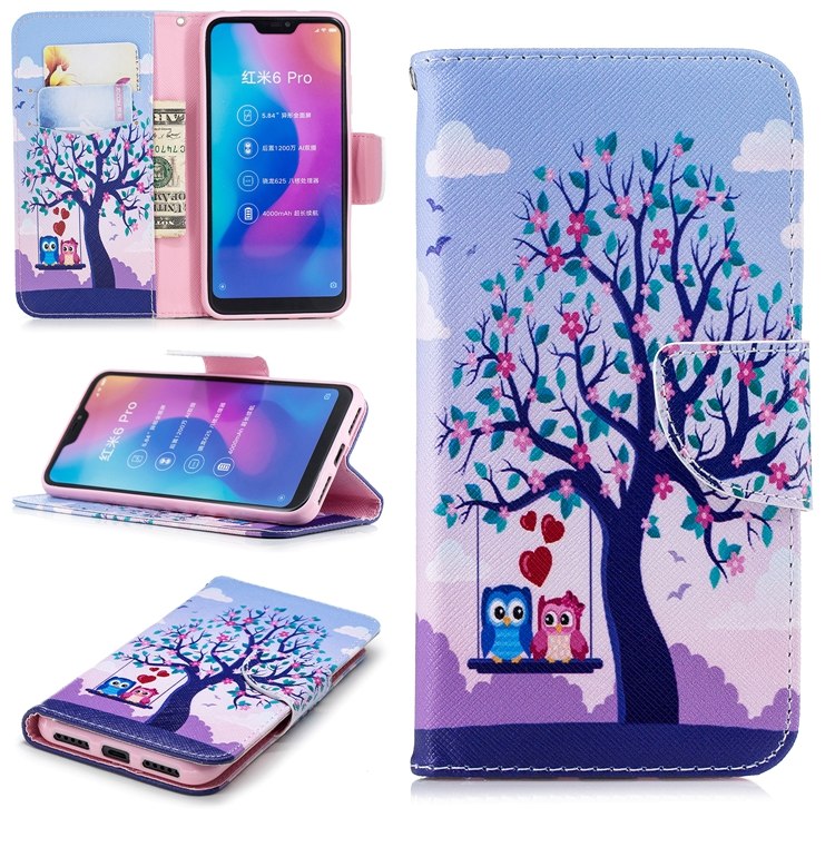 เคส Xiaomi Mi A2 Lite #เคสฝาพับสไตล์กระเป๋าสตางค์พิมพ์ลายสวยๆ Pattern Printing Magnetic Leather