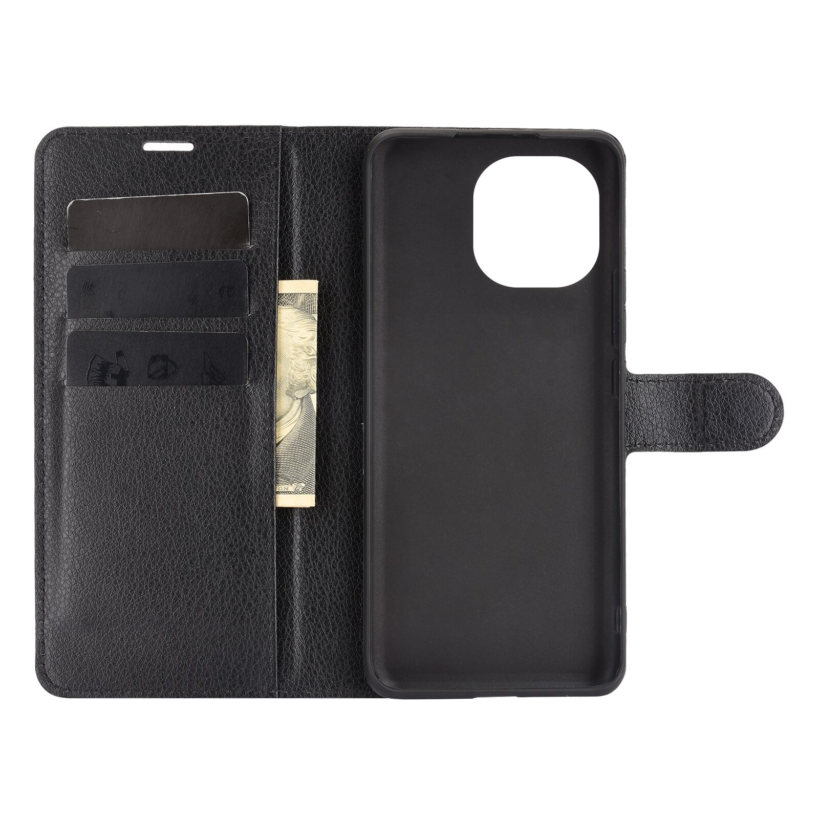 เคส Xiaomi Mi 11 #เคสฝาพับสไตล์กระเป๋าสตางค์หนัง PU ผิวลิ้นจี่