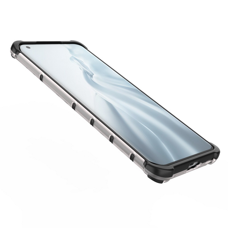 Case Xiaomi Mi 11 Lite #เคสฝาหลังกันกระแทก Honeycomb Shock Absorber TPU + PC + Silicone Hybrid