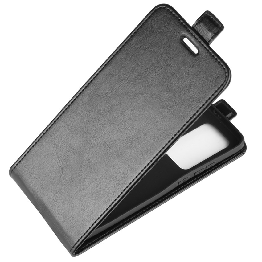 Case Huawei P40 Pro #เคสฝาพับหนัง PU Crazy Horse แนวตั้ง พร้อมช่องเสียบการ์ด