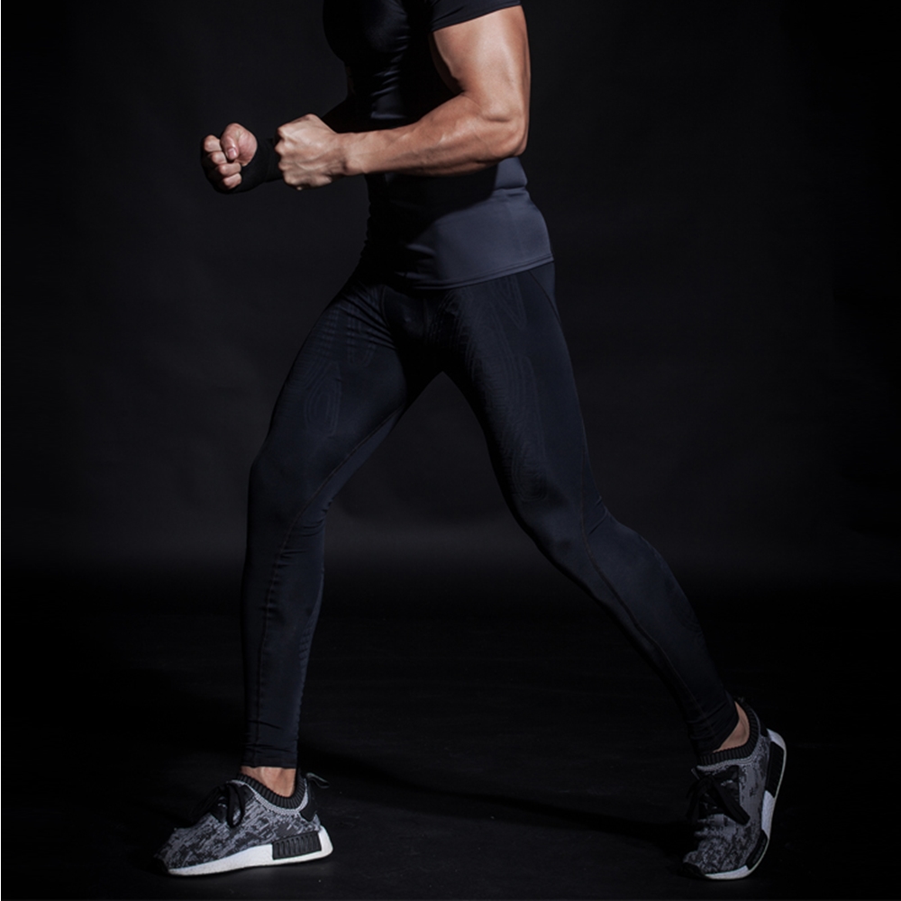 กางเกงรัดกล้ามเนื้อขายาว ผู้ชาย Running Compression Pants Tights Men Sports EVS(F11)