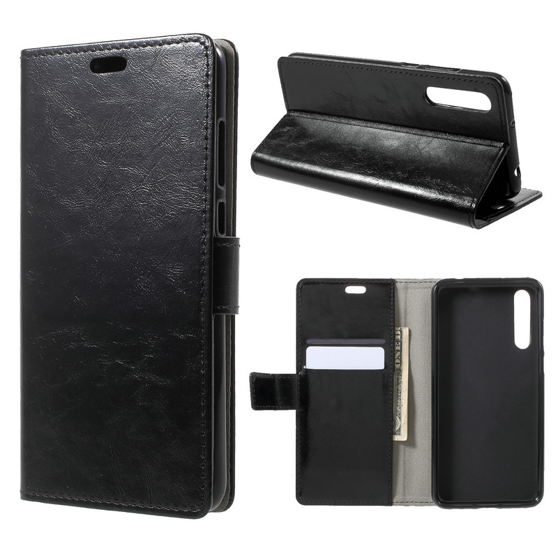 เคส Huawei P20 Pro #เคสฝาพับแบบกระเป๋า Crazy Horse Texture Wallet