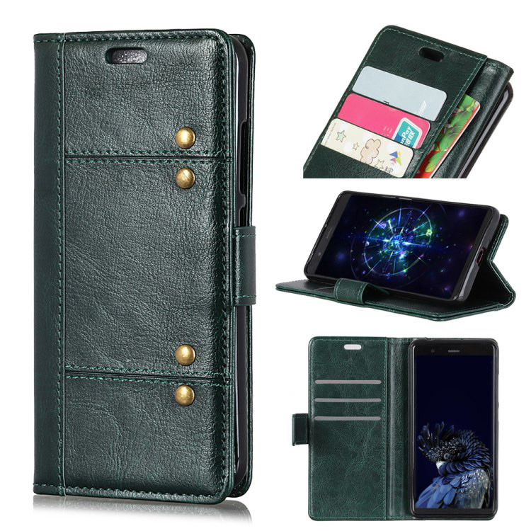 Case Huawei P30 Pro #เคสฝาพับหนัง PU ผิวหนังม้า Rivet Decor Crazy Horse Texture เคสคุณภาพดีราคาถูก