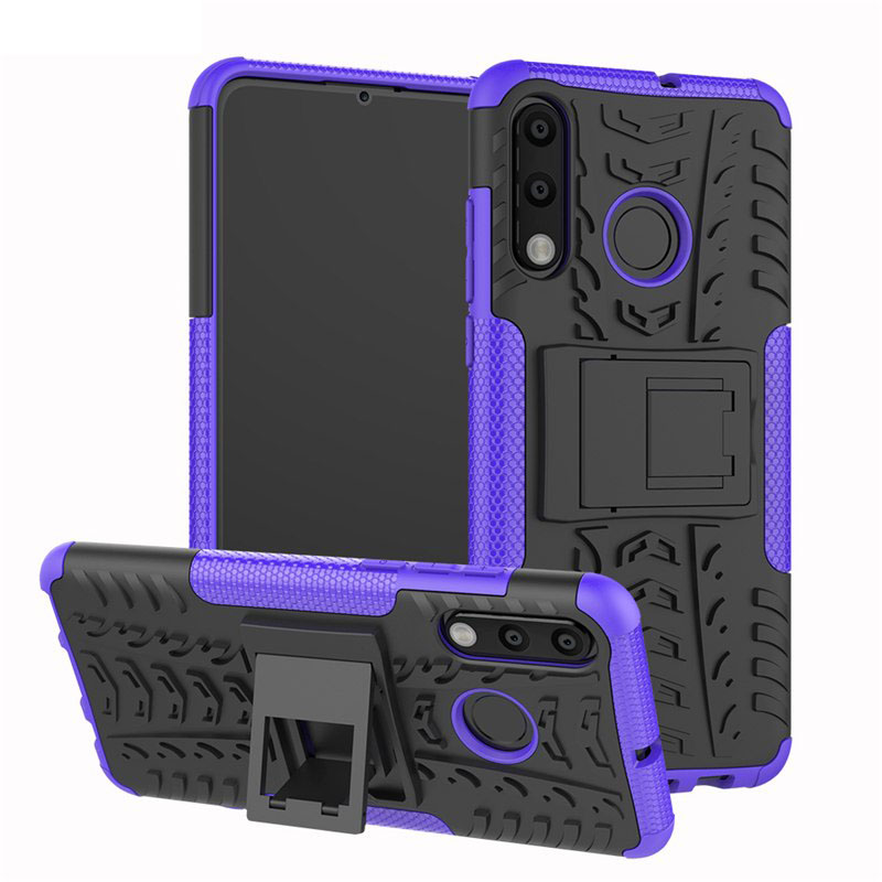 เคส Huawei Y7p #เคสฝาหลังกันลื่น Cool Tyre Pattern Kickstand (PC + TPU)