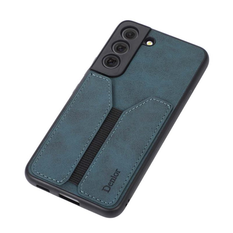 เคส Samsung Galaxy S22 5G #เคสฝาหลัง TPU เคลือบหนัง PU ขอบนิ่มมีช่องใส่บัตร Leather Coated TPU Hybrid