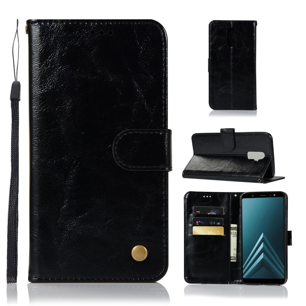 Case Samsung Galaxy J8 (2018) #เคสฝาพับเกรดพรีเมี่ยมแบบกระเป๋าสตางค์ หนัง PU Vintage
