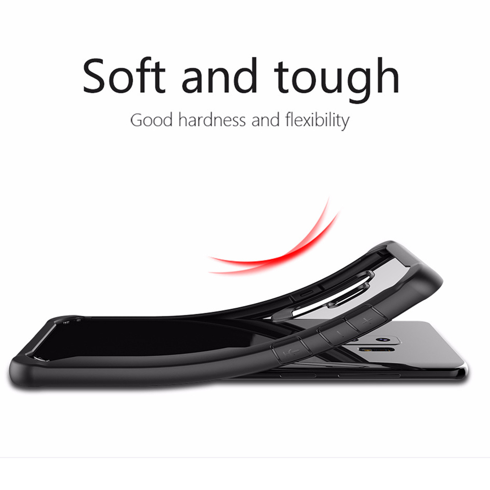 เคส Samsung Galaxy S9 #เคสแบบฝาหลังใสขอบสีทึบ Drop-proof Hybrid PC and TPU