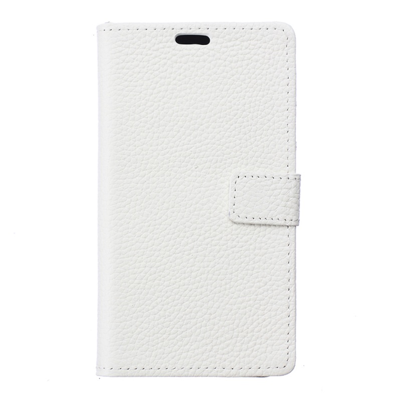 เคส Huawei GR5 2017 #เคสฝาพับหนังวัวแท้ ผิวลิ้นจี่Litchi Texture Genuine Leather Wallet Phone Case