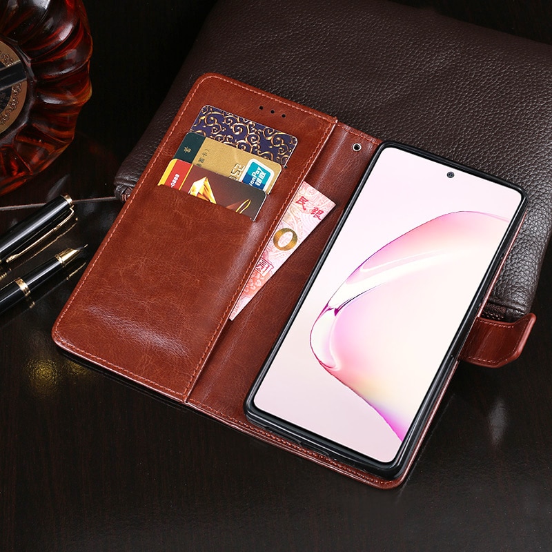 Case Samsung Galaxy Note10 Lite #เคสฝาพับแบบกระเป๋าสตางค์หนัง PU ผิวหนังม้า Crazy Horse