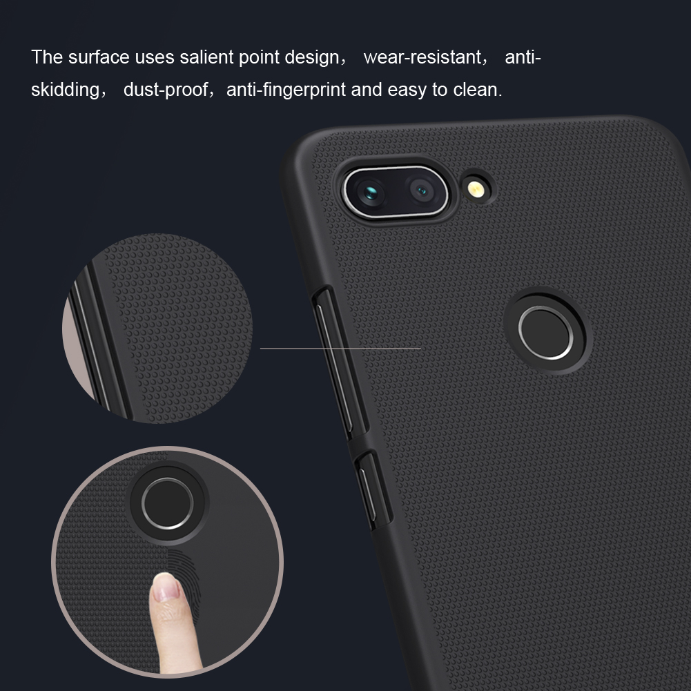 Case Xiaomi Mi 8 Lite #เคสฝาหลังแข็ง NILLKIN แท้รุ่น Super Frosted Shield Hard Cover คุณภาพดี
