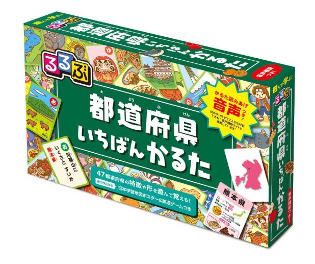 [สื่อการสอนภาษาญี่ปุ่น] บัตรจังหวัดรูรูบุ เบสต์ คารุตะ るるぶ 都道府県いちばんかるた