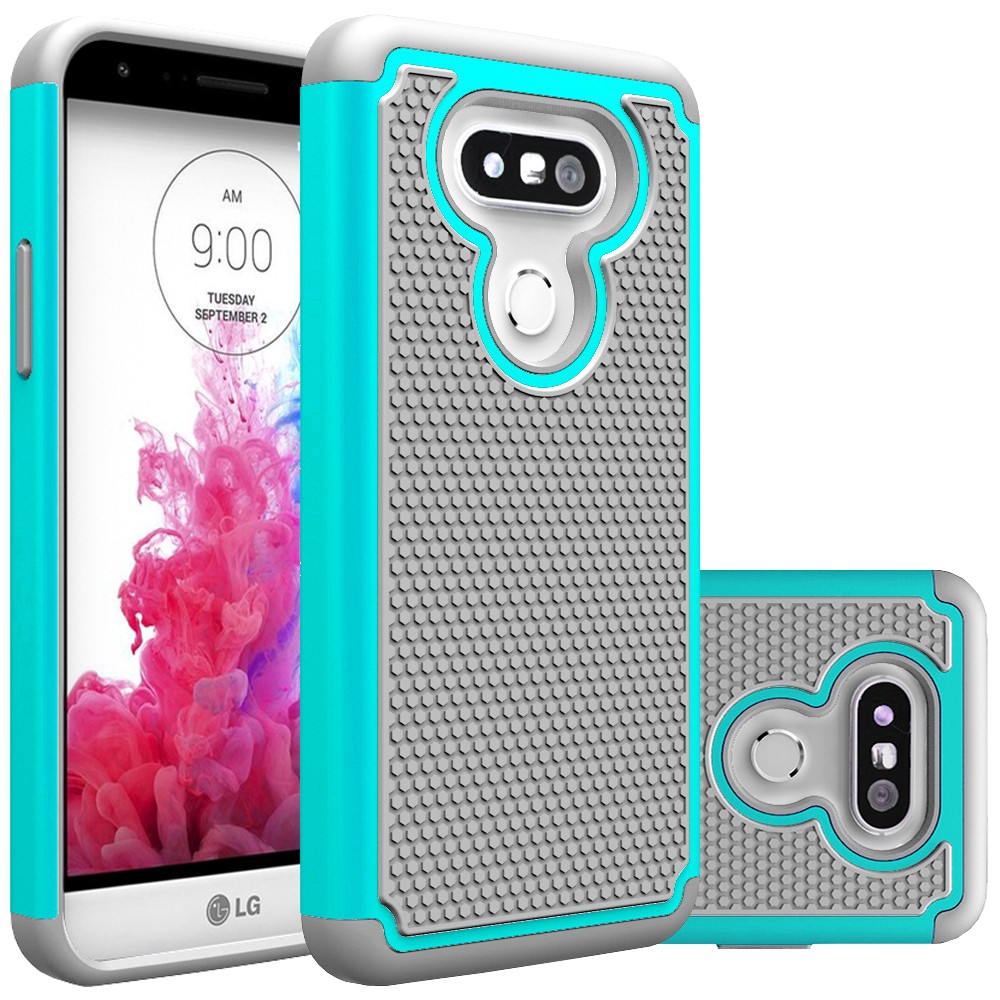 เคส LG G5 G5 SE #เคสฝาหลัง ไฮบริด PC+Silicone ลายจุดนูนๆกันลื่นสีสันสดใส
