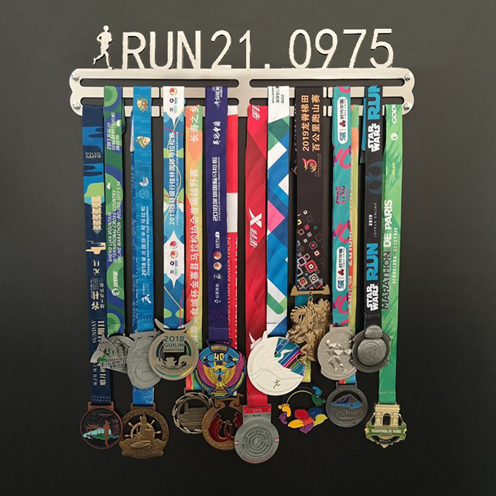 ที่แขวนเหรียญวิ่งมาราธอนสแตนเลส Stainless Steel แขวนเหรียญ เหรียญทอง นักวิ่ง มาราธอน (U04)