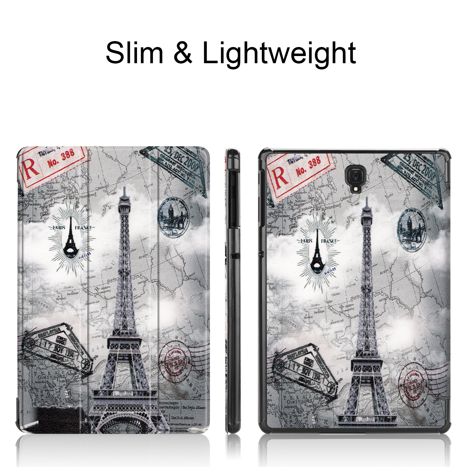Case Samsung Galaxy S4 10.5 T830 / T835 #เคสฝาพับหนัง PU สามพับพิมพ์ลาย Pattern Printing Tri-fold Leather Smart Cover