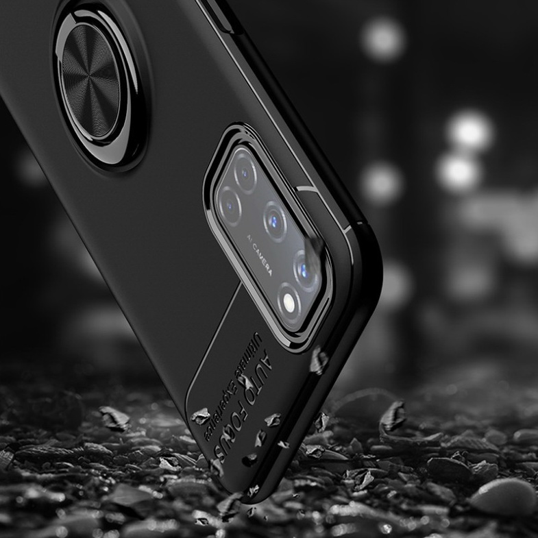 เคส OPPO A92 #เคสฝาหลัง Soft TPU Finger Ring Kickstand (แผ่นโลหะแบบ Built-in) Soft TPU