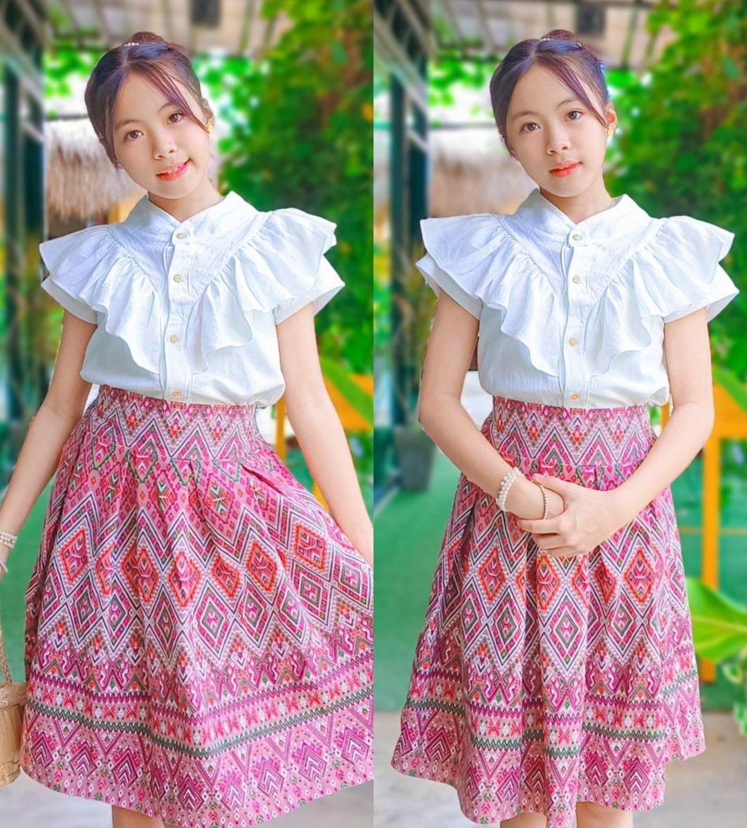 ชุดไทยประยุกต์เด็กหญิง เด็กโต9ถึง13ปี