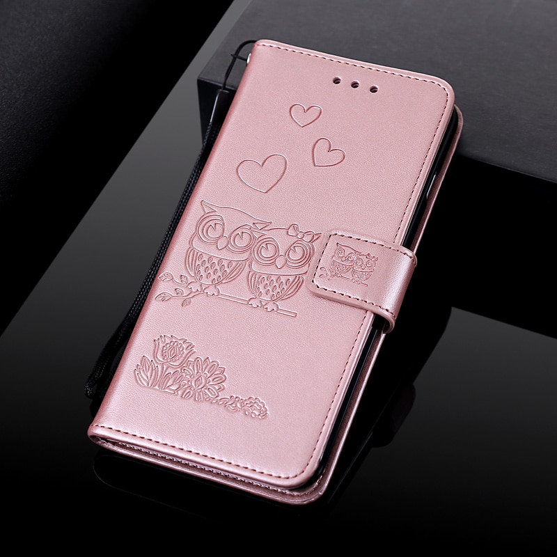 Case Samsung Galaxy A50 / A50s / A30s #เคสฝาพับหนัง PU ลายนกฮูกดอกไม้ Imprinted Flower Owl Leather Wallet