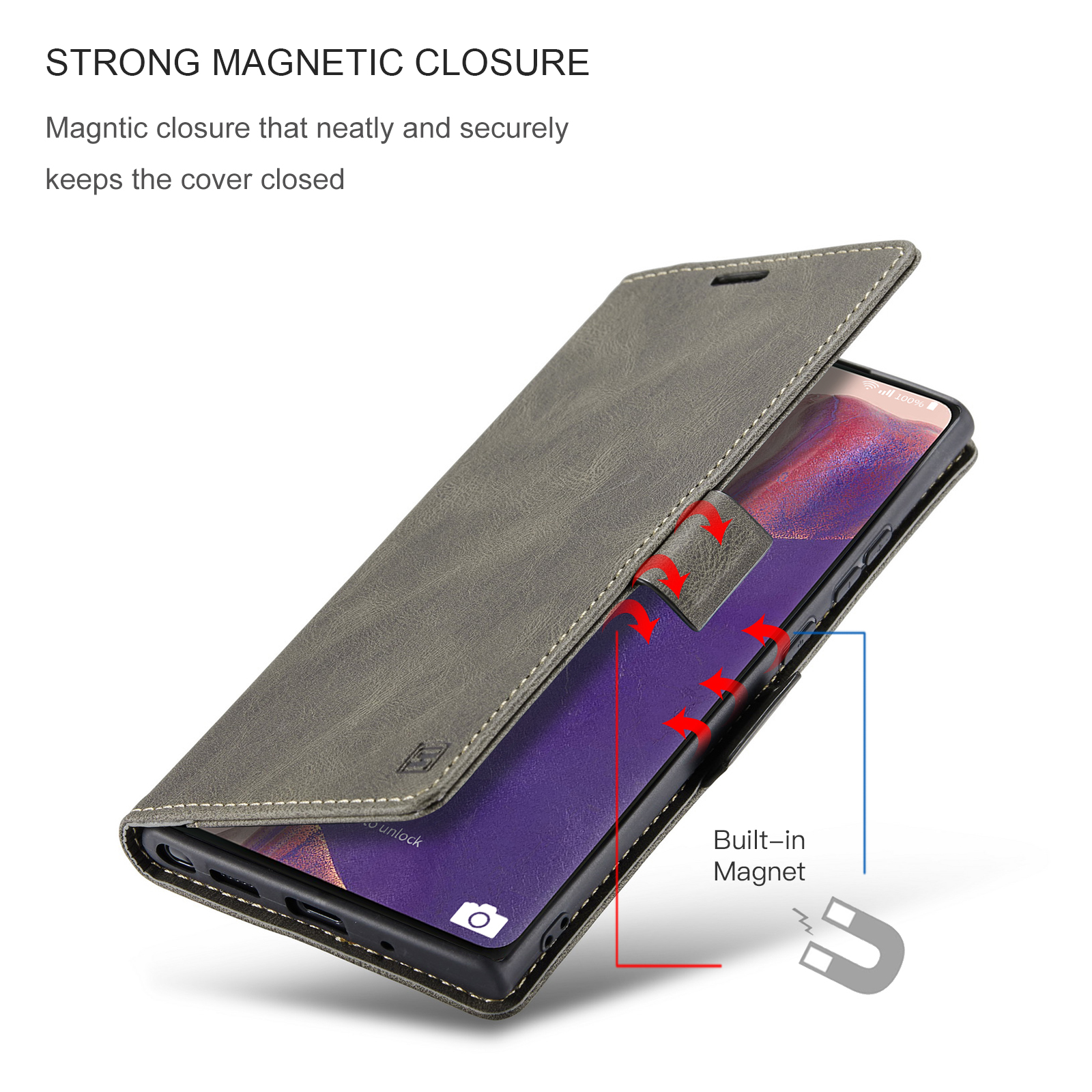 เคส Samsung Galaxy Note 20 / Note 20 5G #เคสฝาพับหนัง PU แบบกระเป๋าสตางค์ AUTSPACE Series RFID Blocking Retro Matte Leather Wallet