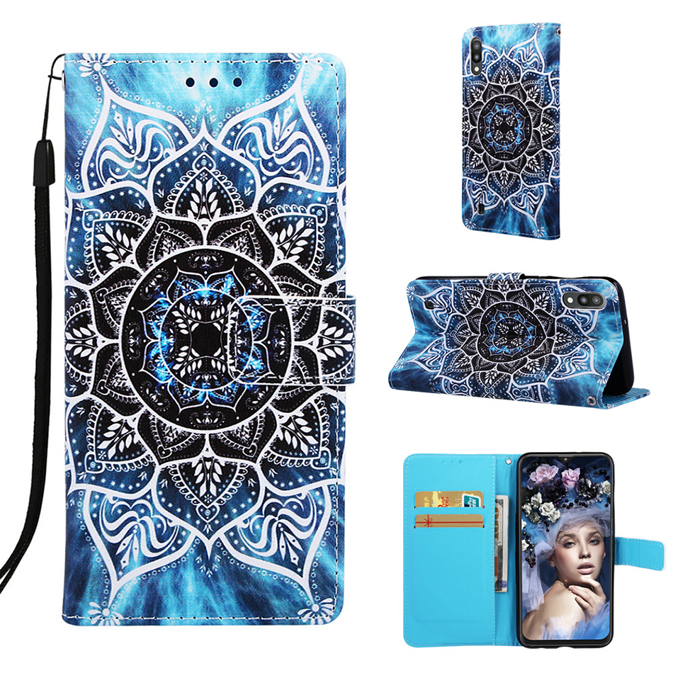 Case Samsung Galaxy A10 #เคสฝาพับรูปแบบการพิมพ์แบบกระเป๋าสตางค์ Pattern Printing Leather Wallet Case