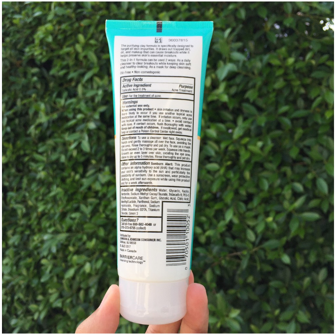 (Pre Order) Neutrogena® Deep Clean Purifying Clay Cleanser/Mask 119 g สูตร 2-in-1 นูโทรจีน่า คลีนเซอร์และมาส์กหน้า