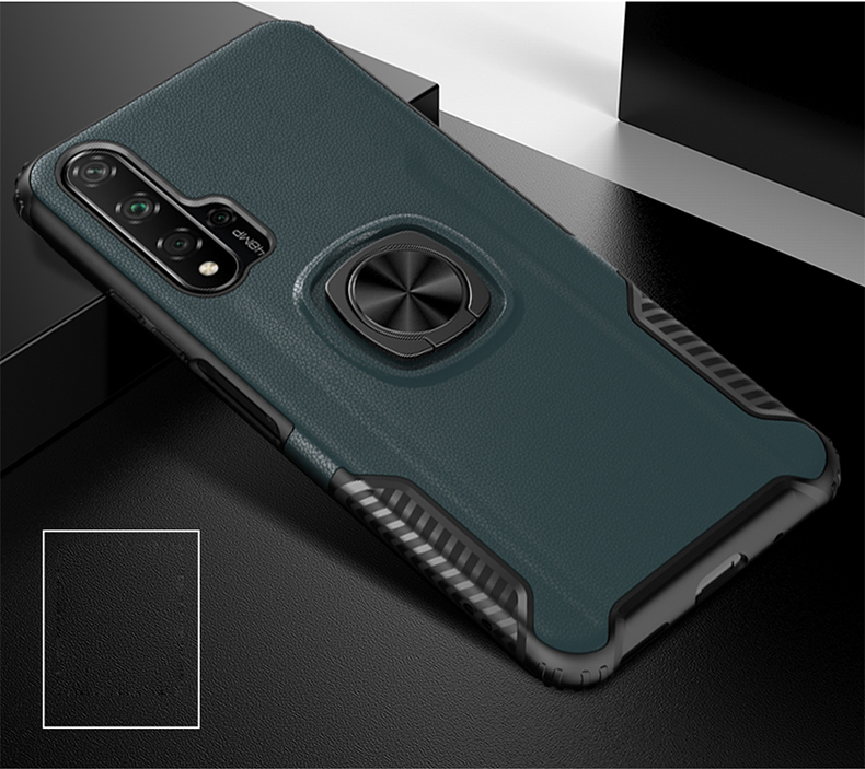 Case Huawei Nova 5T #เคสฝาหลัง Hybrid Hybrid PC + TPU มีแหวนนิ้ว