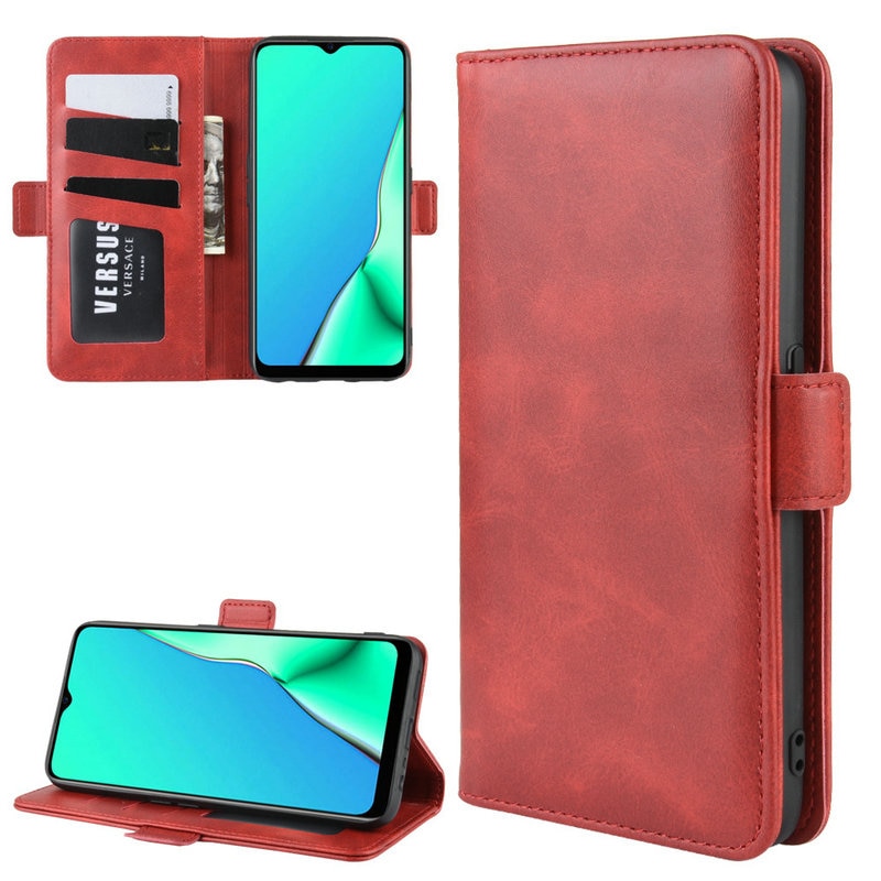 เคส realme 6 #เคสฝาพับหนัง PU มีแถบปิดแม่เหล็กสไตล์กระเป๋าสตางค์