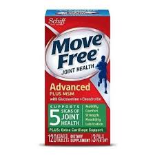 Schiff® Move Free® Joint Health, Advanced Plus MSM with Glucosamine + Chondrotin 120 Coated Tablets อาหารเสริม บำรุงกระดูกและข้อ