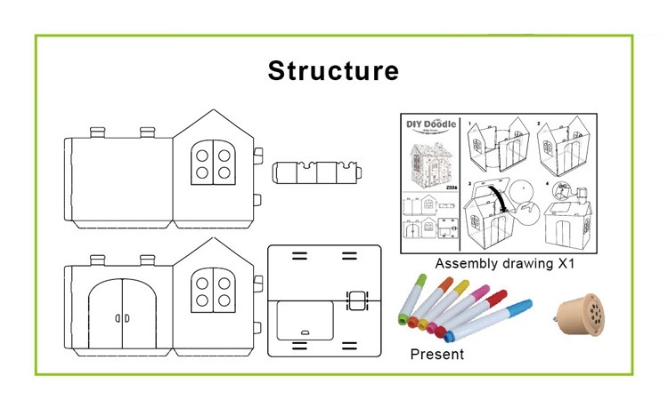 ของเล่นเด็ก บ้านกระดาษขนาดใหญ่