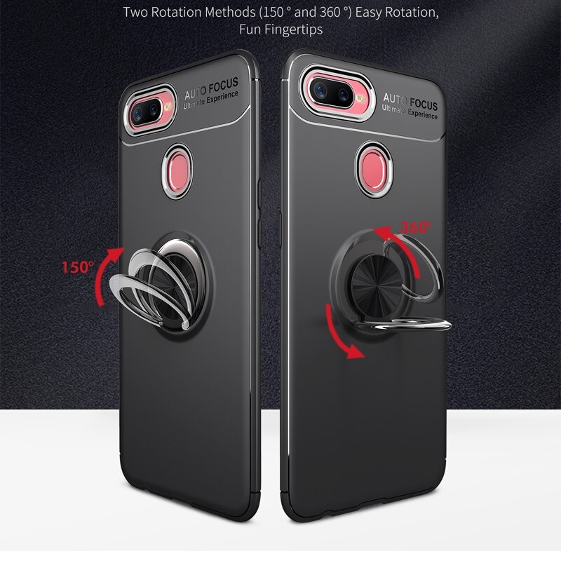 เคส Oppo F9 #เคสฝาหลังTPU มีแหวนสวมนิ้ว Finger Ring Kickstand (Built-in แผ่นโลหะ)