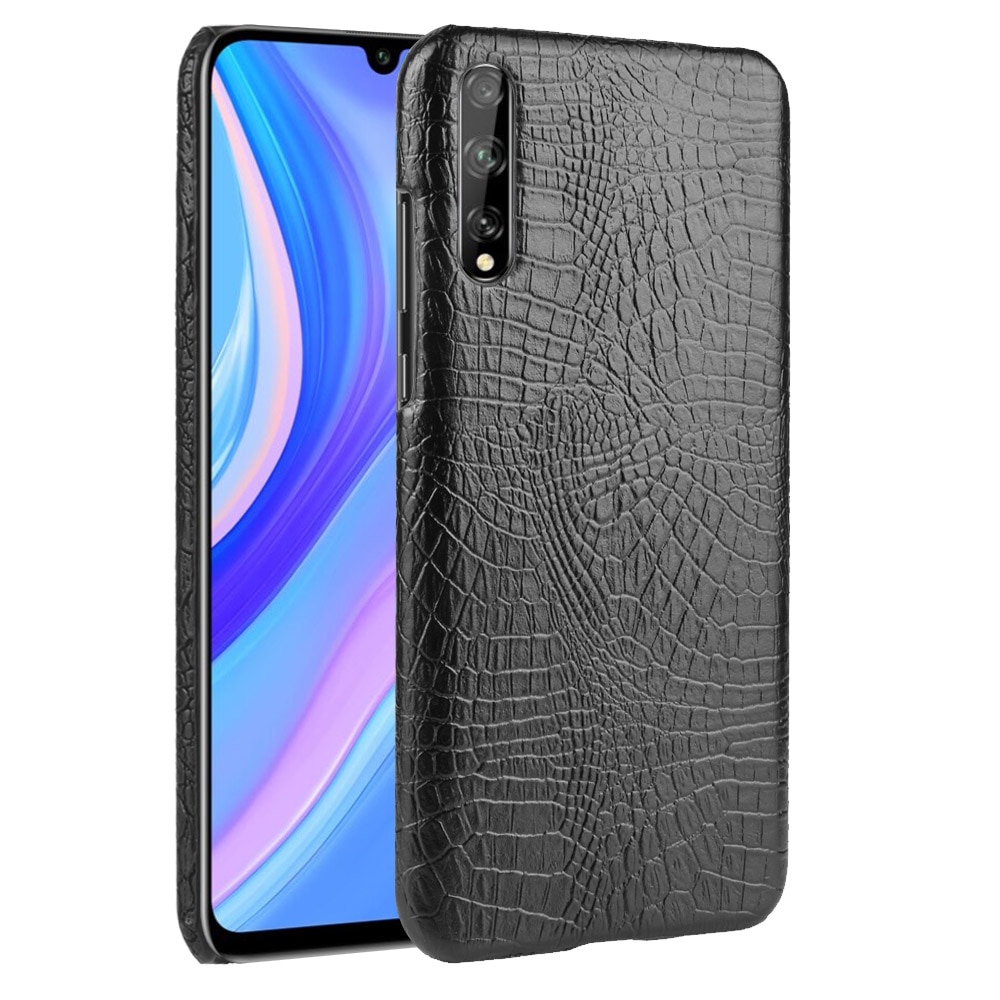 Case Huawei Y8p #เคสฝาหลังพลาสติกแข็งเคลือบหนัง PU ลายผิวหนังจระเข้