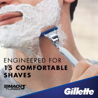 Gillette® Mach3 Turbo™ Razor Blades Refills 2, 4, 5, 8, 10, 15 Cartridges ใบมีดโกน ยิลเลตต์ มัคทรี เทอร์โบ (เฉพาะใบมีด)