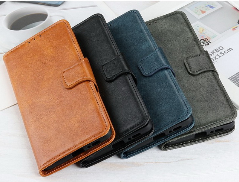 Case Samsung Galaxy A52/A52 5G/A52s 5G#เคสฝาพับหนัง PU มีช่องใส่บัตรแถบปิดแม่เหล็กพับตั้งได้ Magnetic Closure Wallet Lanyard Leather