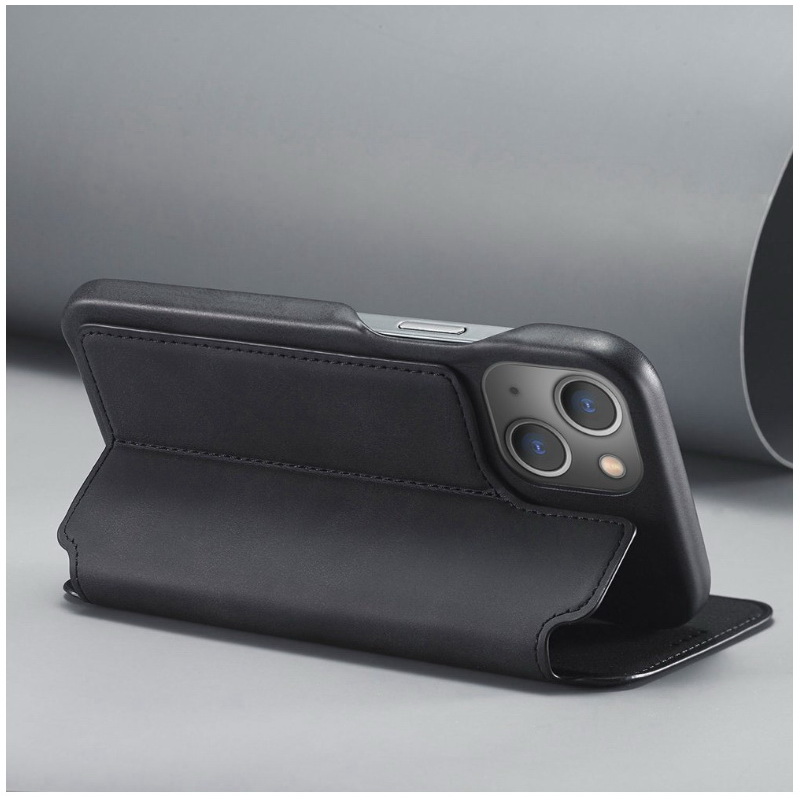 Case iPhone 14 #เคสฝาพับหนัง PU มีช่องใส่บัตร LC.IMEEKE Retro Style Leather Card Holder