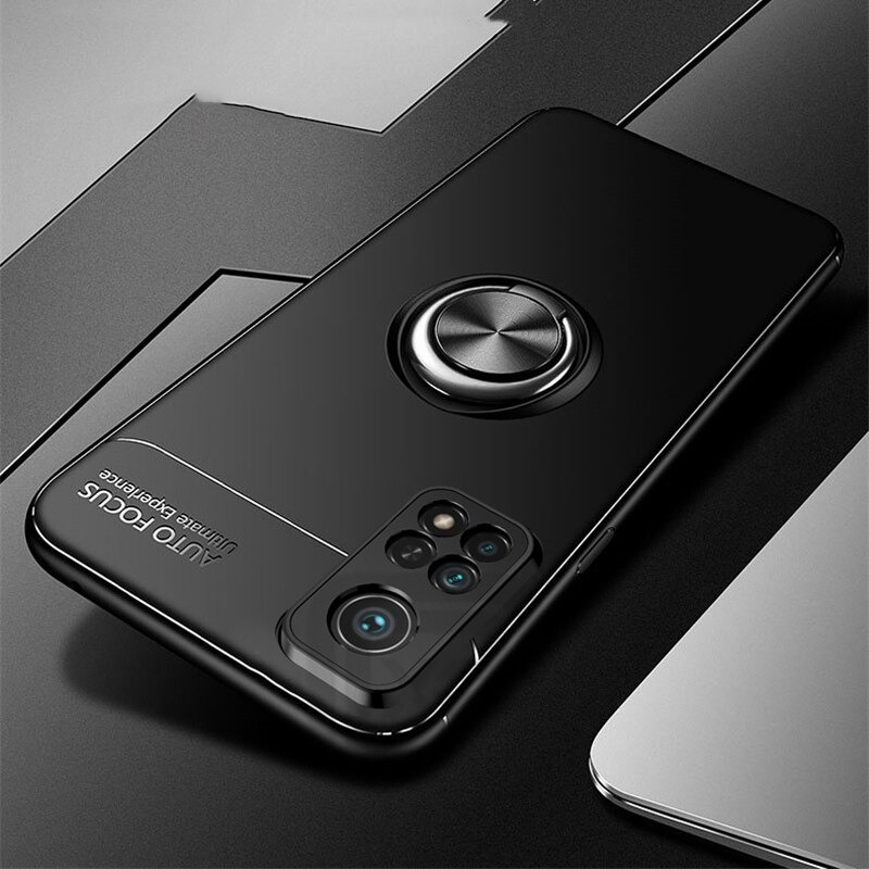 Case Xiaomi Mi 10T Pro #เคสฝาหลัง TPU Finger Ring Kickstand (แผ่นโลหะแบบ Built-in)