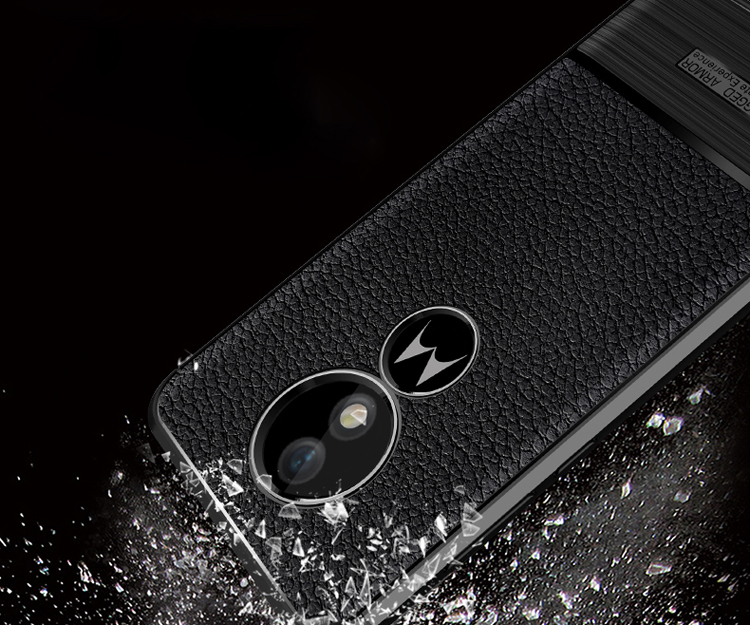 Case Moto E5 Plus #เคสฝาหลัง TPU นิ่มผิวลิ้นจี่กันลื่นสีสันสวยงาม