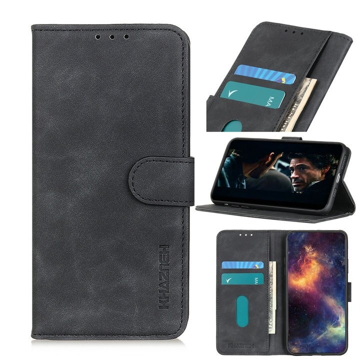 เคส realme 8 (5G)#เคสฝาพับหนัง PUมีช่องเก็บบัตร KHAZNEH Retro Leather with Wallet