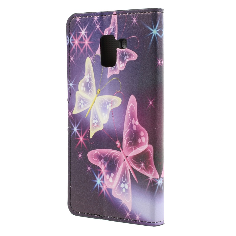เคส Samsung Galaxy A8 Plus (2018) #เคสฝาพับสไตล์กระเป๋าสตางค์พิมพ์ลาย Pattern Printing หนัง PU คุณภาพดีราคาถูก