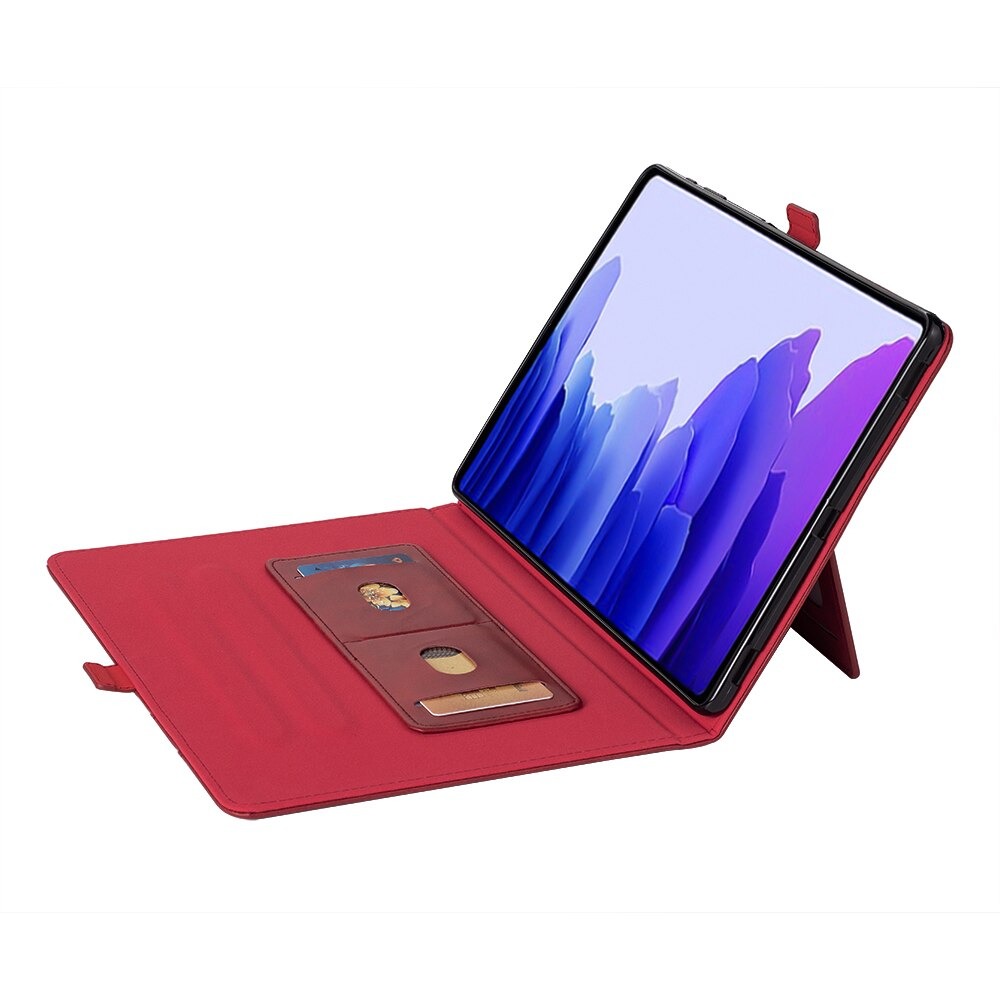 เคส Samsung Galaxy Tab S7 FE 12.4"(T730,T736) #เคสแบบฝาพับหนัง PU ช่องเสียบการ์ดภายนอกและภายใน Flip Card Slots Stand Leather