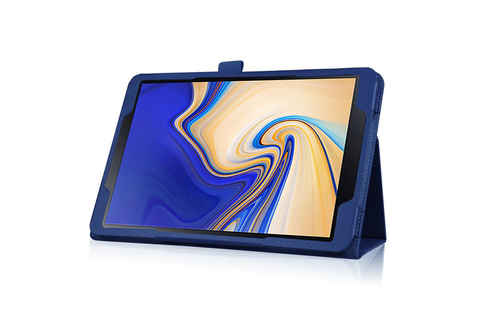 Case Samsung Galaxy Tab A 10.5 (2018) T590 T595 #เคสฝาพับหนัง PU ผิวลิ้นจี่ Litchi Skin Leather Case