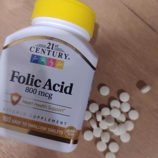 Century® Folic Acid 400 mcg 250 Tablets, 800 mcg 180 Tablets กรดโฟลิก