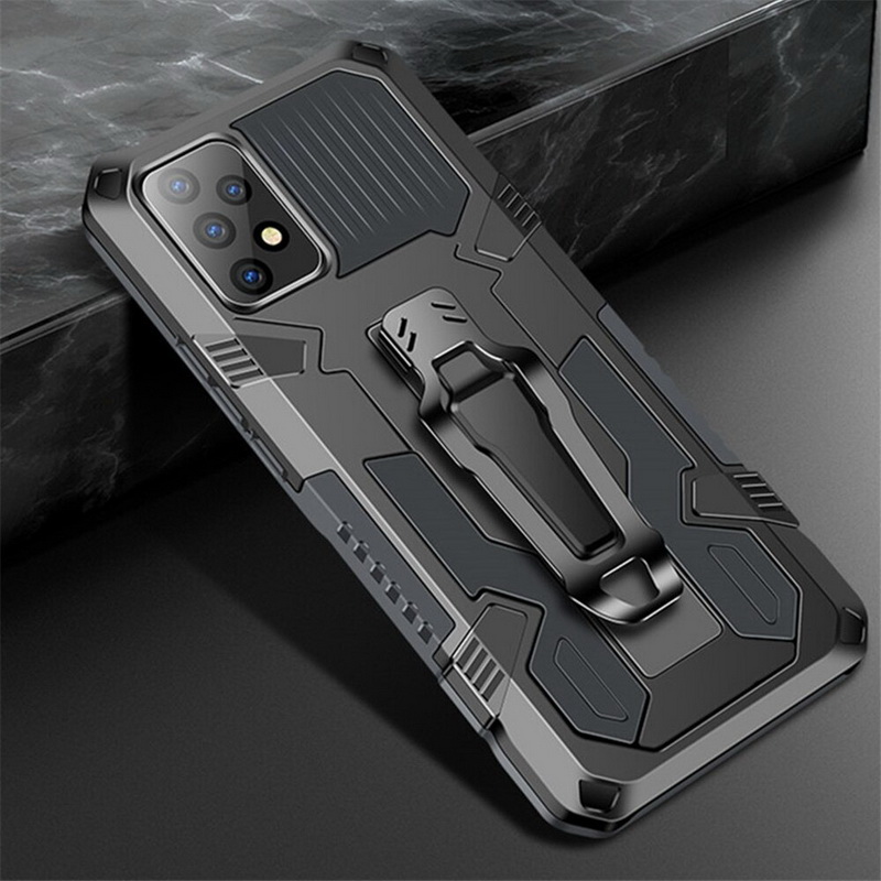 เคส Samsung Galaxy A32 4G#เคสฝาหลังกันกระแทกมีคลิบหนีบ ไฮบริด พลาสติก+TPU Heavy Duty Rugged Hybrid
