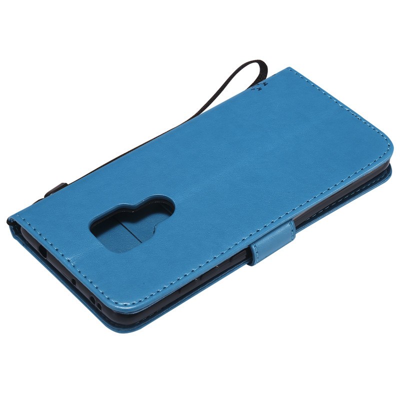 Case Huawei Mate 20 X #เคสฝาพับหนัง PU พิมพ์ลาย Imprint Cat and Tree Pattern Leather Protection Cover