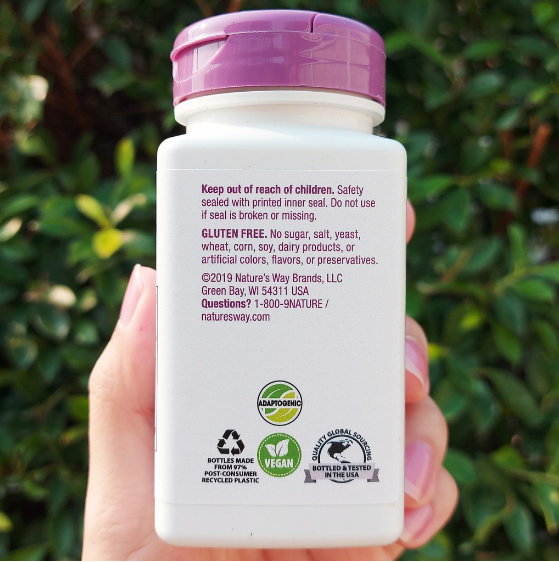Nature's Way® Echinacea Astragalus & Reishi 1200 mg 100 Vegan Capsules เอ็กไคนาเซีย แอสทรากาลัส และเห็ดหลินจือ เสริมสร้างความแข็งแรงของร่างกาย