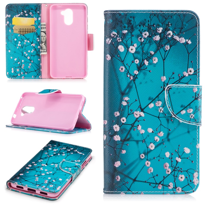 เคส Huawei Y7 (2017) #เคสฝาพับกระเป๋าสตางค์หนัง PU พิมพ์ลายสวยน่ารักๆ