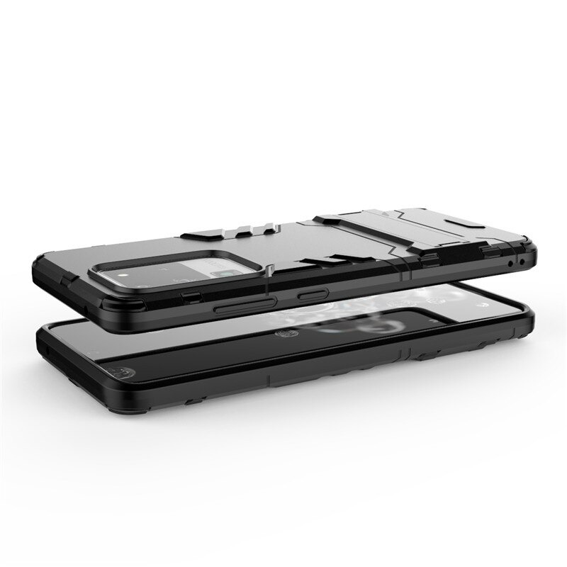 เคส Samsung Galaxy S20 Ultra / S20 Ultra 5G #เคสฝาหลังพลาสติก ไฮบริด TPU + Kickstand