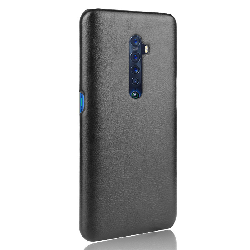 Case OPPO Reno 2 #เคสฝาหลังพลาสติกแข็งเคลือบหนัง PU ลายผิวลิ้นจี่ Litchi Skin Leather Coated