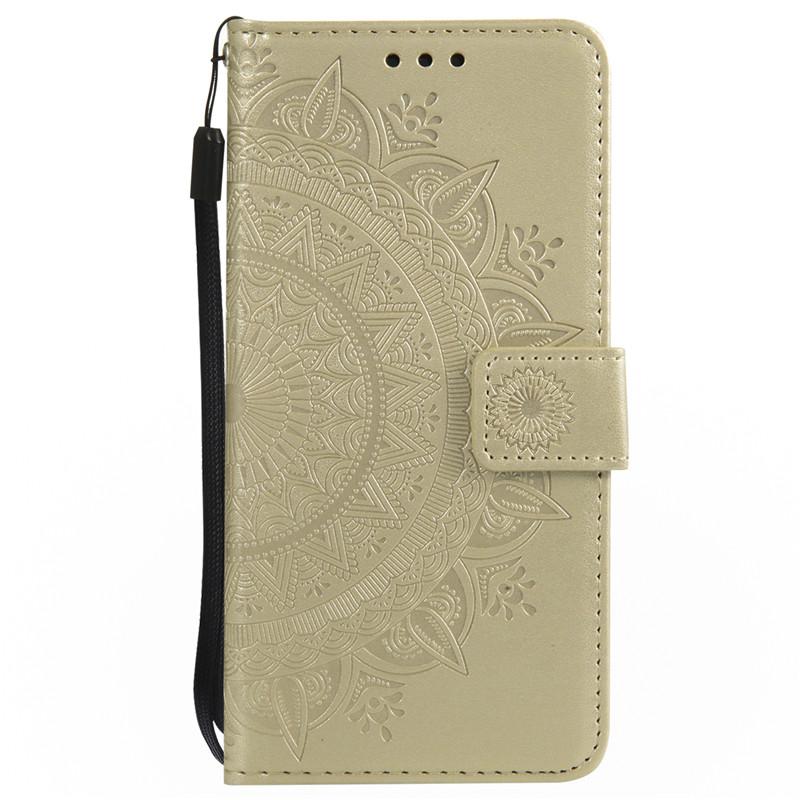 Case Xiaomi Redmi Note 5 / Note 5 Pro #เคสฝาพับหนัง PU ปั้มลาย Imprint Mandala Flower