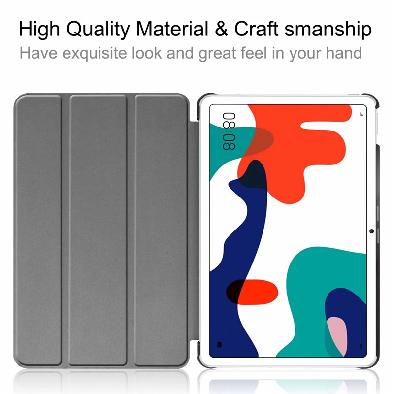 เคส Huawei MatePad 10.4 นิ้ว(2020) #เคสฝาพับหนัง PU แบบ 3 พับ Tri-fold Stand Leather Smart Tablet