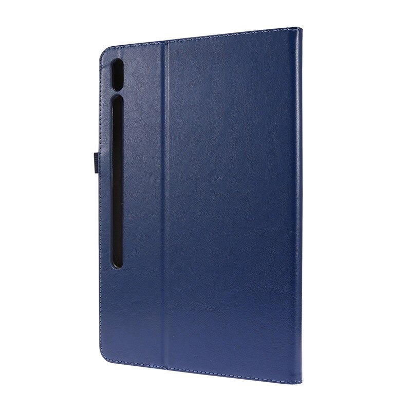 เคส Samsung Galaxy Tab S7 Plus 12.4" SM-T970 SM-T975 SM-T976 #เคสฝาพับหนัง PU มีช่องเก็บบัตร Flip PU Leather soft cover stand holder